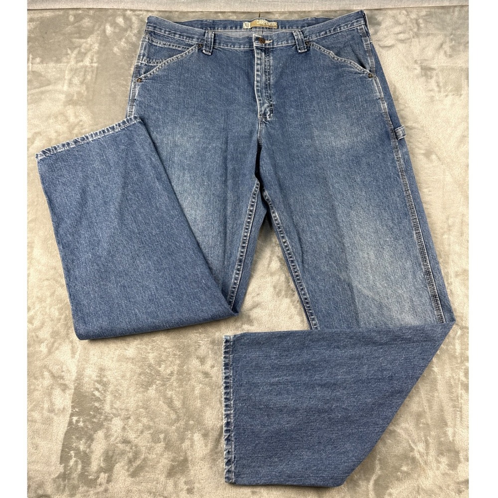 Lee Carpenter Jeans Mens 40x34 Dungarees Blue Loose Straight EUC